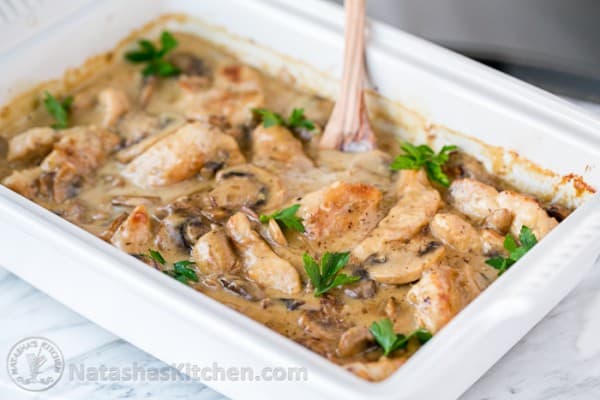 Creamy Chicken and Mushroom Casserole